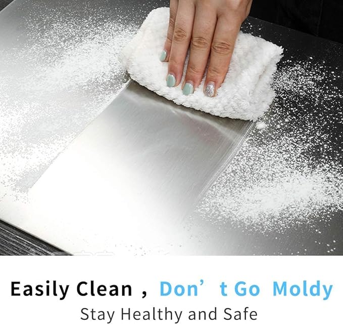 Stainless Steel Chopping Board, (Pack of 1) Sliver (37/31/1 -CM)